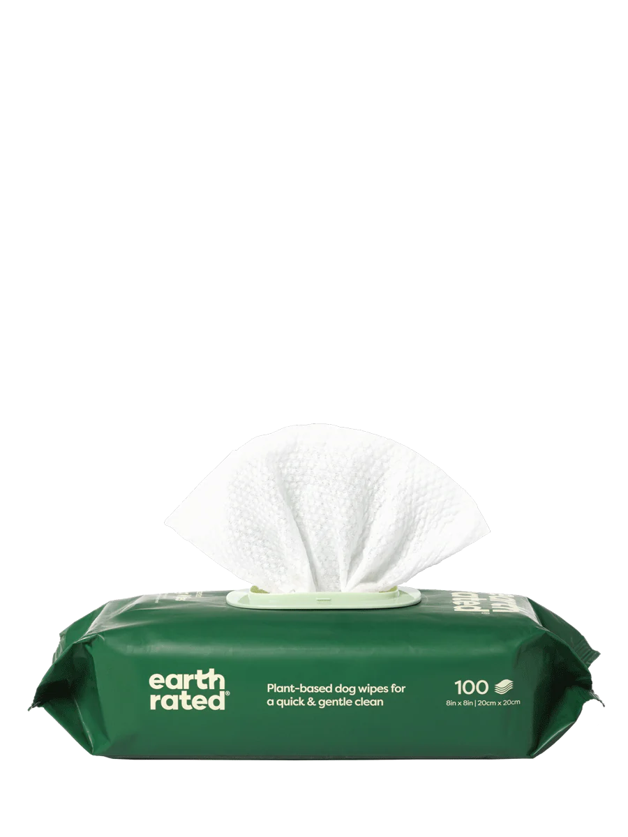 【Earth Rated】Plant-Based Grooming Wipes for Dogs - Unscented