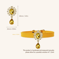 【Mori Cat】Luxury Cat Collar with Interchangeable Gem Charms-Gold