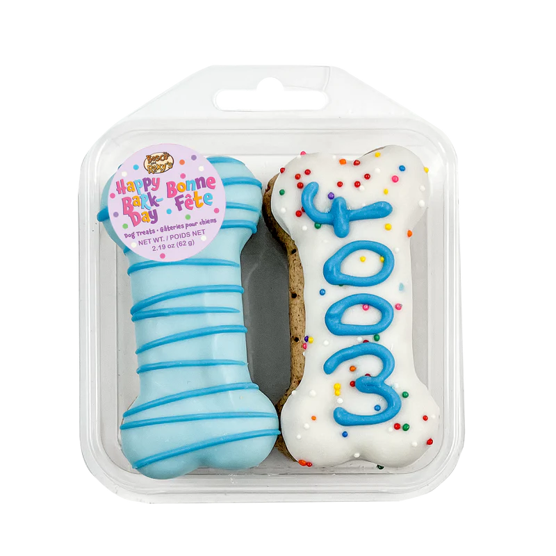 【Bosco and Roxy‘s BNR】Prepackaged 4pk Woof It Up Bones | Birthday