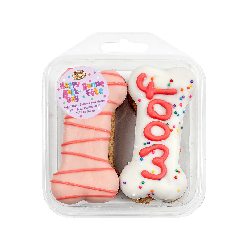 【Bosco and Roxy‘s BNR】Prepackaged 4pk Woof It Up Bones | Birthday