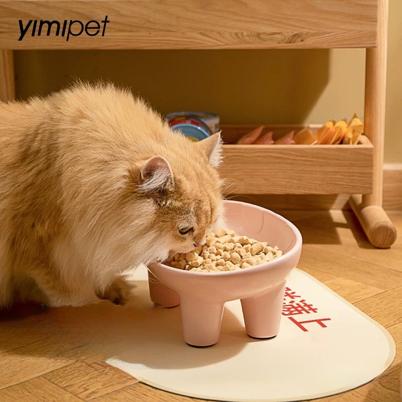【YimiPet】Pig Trough Ceramic Pet Bowl – Pink Mini Matte Pig