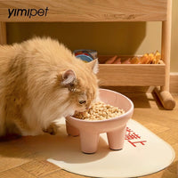 【YimiPet】Pig Trough Ceramic Pet Bowl – Pink Mini Matte Pig