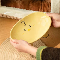【YimiPet】Chinese Zodiac Ceramic Pet Bowl – Glossy Bobo Chicken
