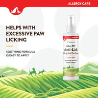 【NATURVET】Dogs & Cats - NaturVet Aller-911 Anti-Lick - Allergy Aid Paw Spray - 8 fl.oz