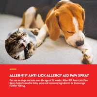 【NATURVET】Dogs & Cats - NaturVet Aller-911 Anti-Lick - Allergy Aid Paw Spray - 8 fl.oz