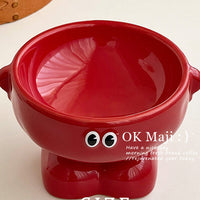 Lil Monster - Ceramic Bowl, Elevated Pet Water and Food Bowl