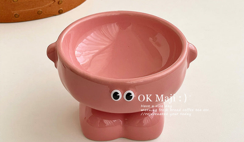 Lil Monster - Ceramic Bowl, Elevated Pet Water and Food Bowl