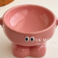 Lil Monster - Ceramic Bowl, Elevated Pet Water and Food Bowl