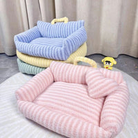 Soft Fur Sofa Bed with Heart Pillow