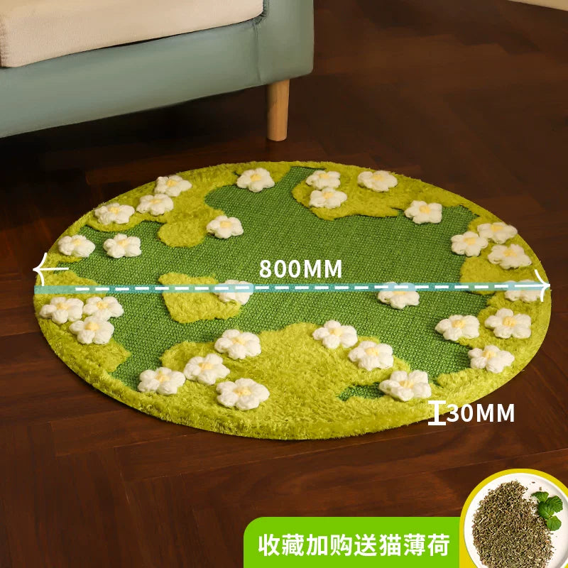 Flower Meadow Sisal Scratching Rug