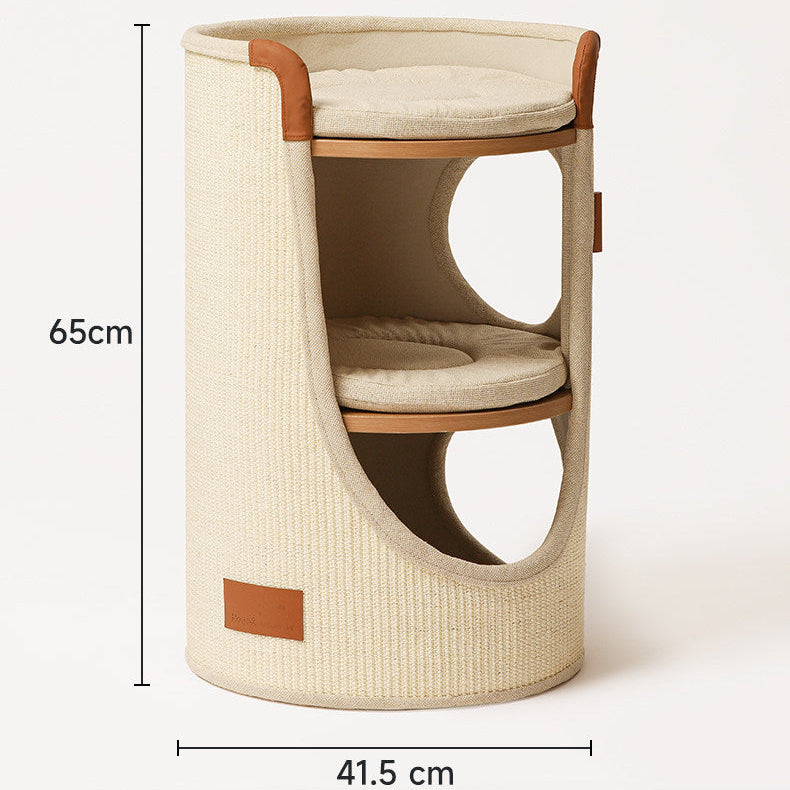 【Hoopet】Roman Holiday Sisal Cat Tower 65CM