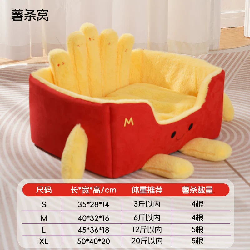 French Fries Pet Sofa Bed