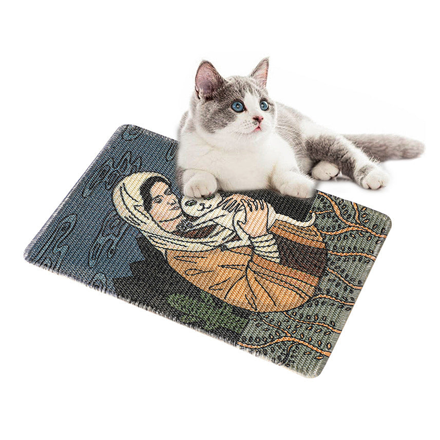 PawPal Cartoon Scratchy Mat – No-Shed Sisal Fun Pad