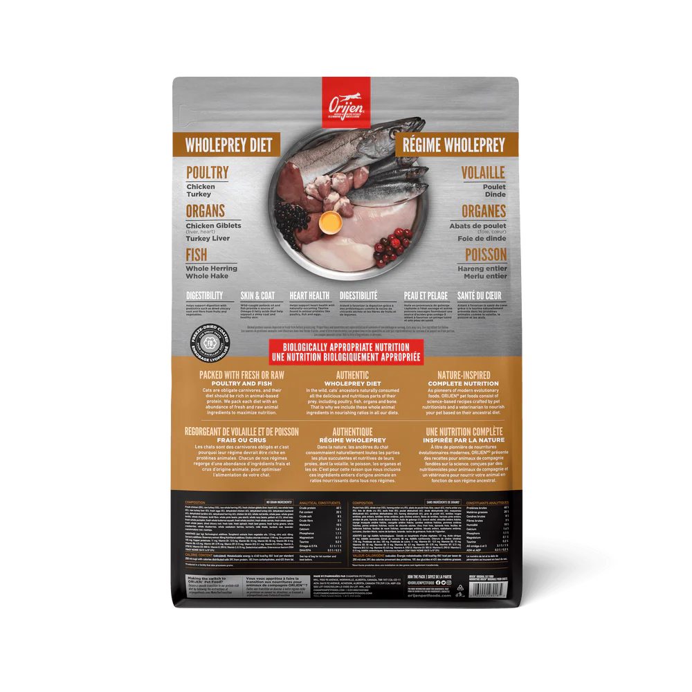 【Orijen】Cat Dry Food -  Original - 1.8 kg & 5.4kg