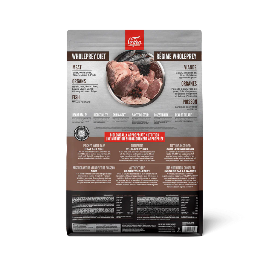 【Orijen】Cat Dry Food - Regional Red - 1.8 kg & 5.4kg