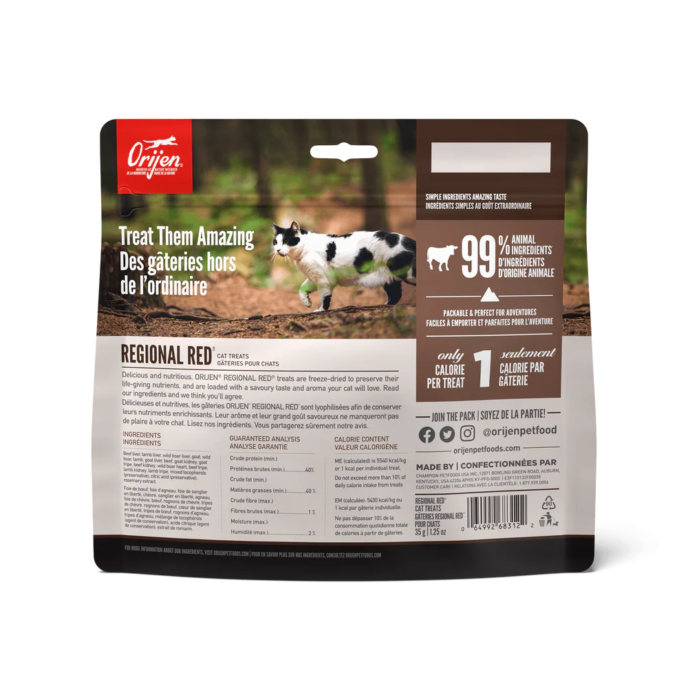 【Orijen】Freeze-Dried Cat Treats - Regional Red - 35g