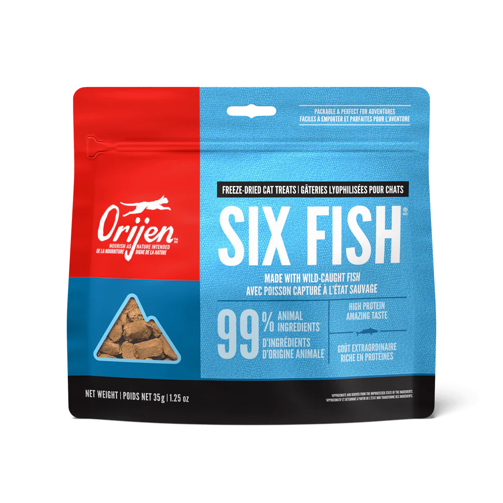 【Orijen】Freeze-Dried Cat Treats - Six Fish - 35g
