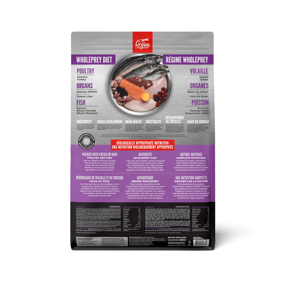 【Orijen】Cat Dry Food - Kitten Recipe - 1.8 kg & 3.17kg