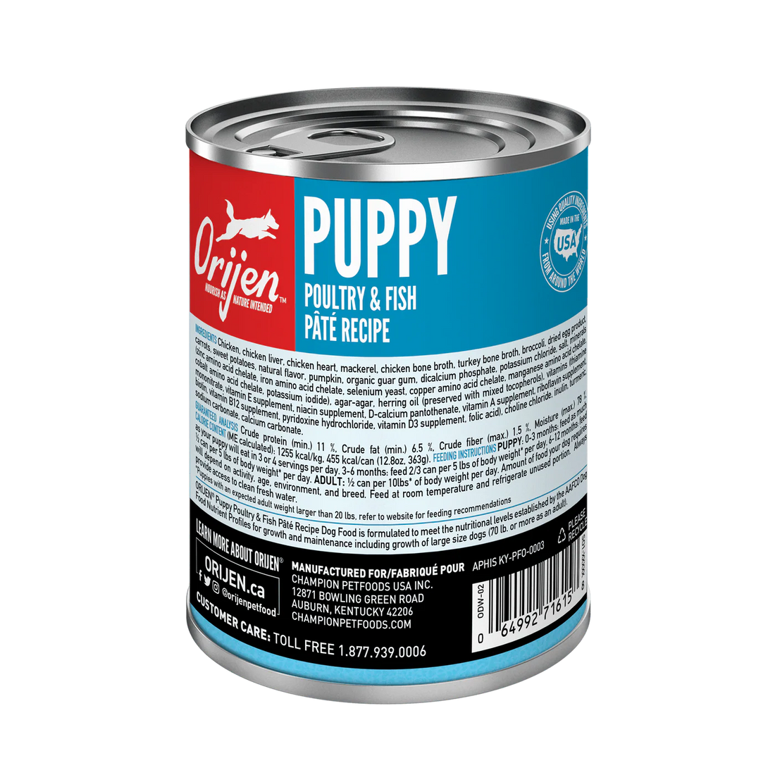 【Orijen】Puppy Poultry & Fish Pâté Recipe - 363g