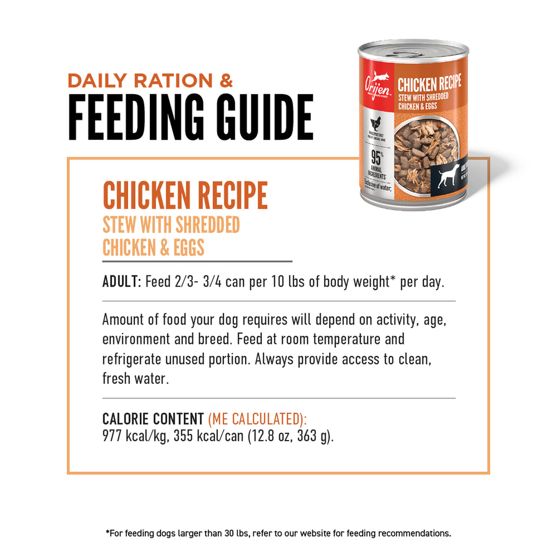 【Orijen】Dog Chicken Stew Recipe with Shredded Chicken & Eggs - 363g