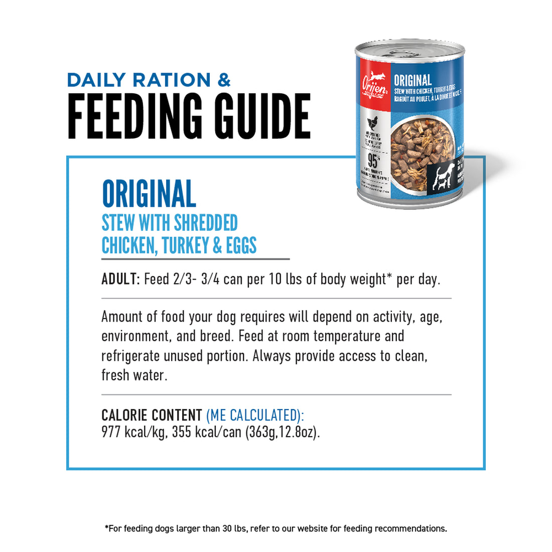 【Orijen】Dog Original Stew Recipe with Chicken, Turkey & Eggs - 363g