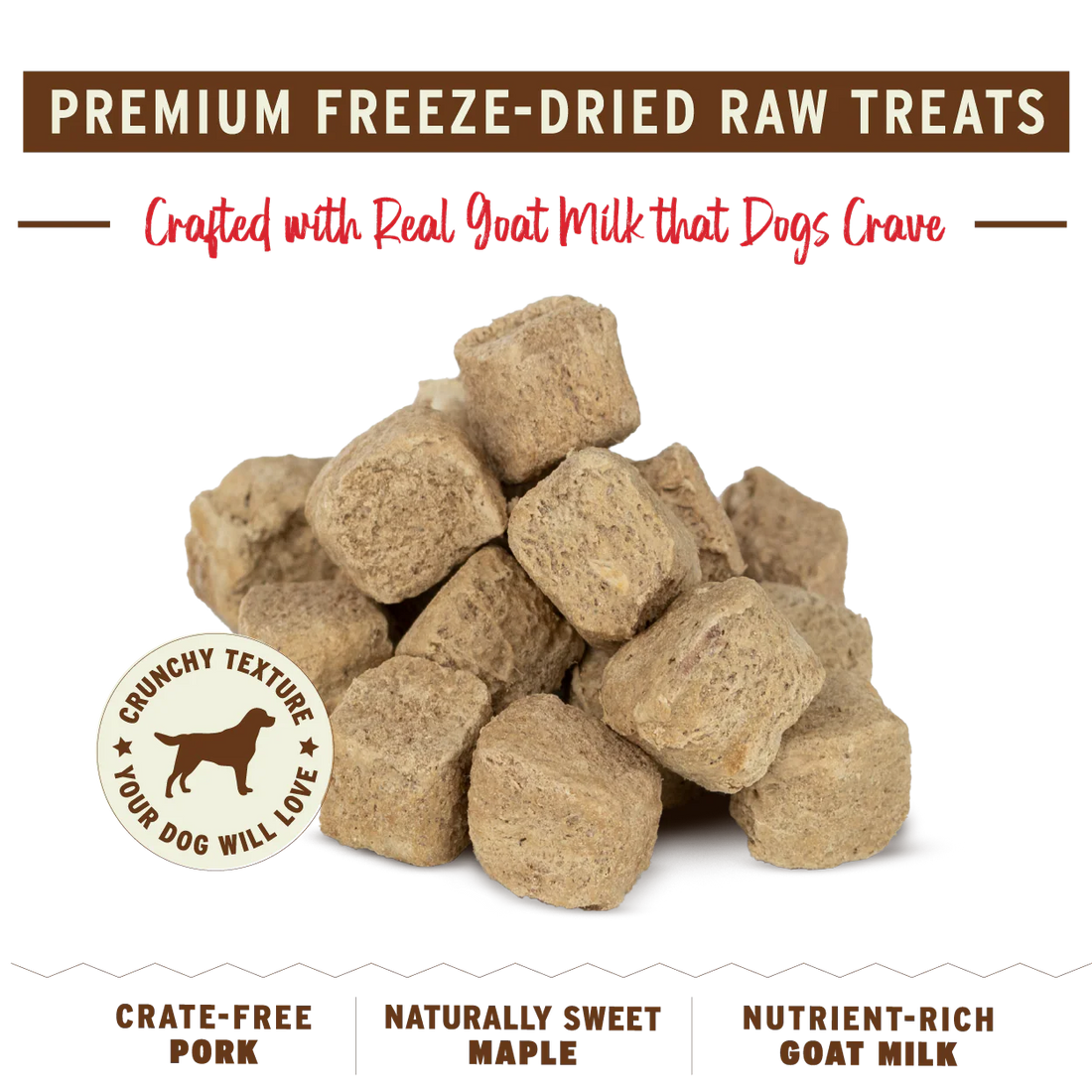 【PRIMAL】Dog - Freeze-Dried Treats - You Maple My Day - Pork, Maple, Goat Milk