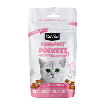 【Kit Cat】Purrfect Pockets Cat Treat - Hairball Control 60 g