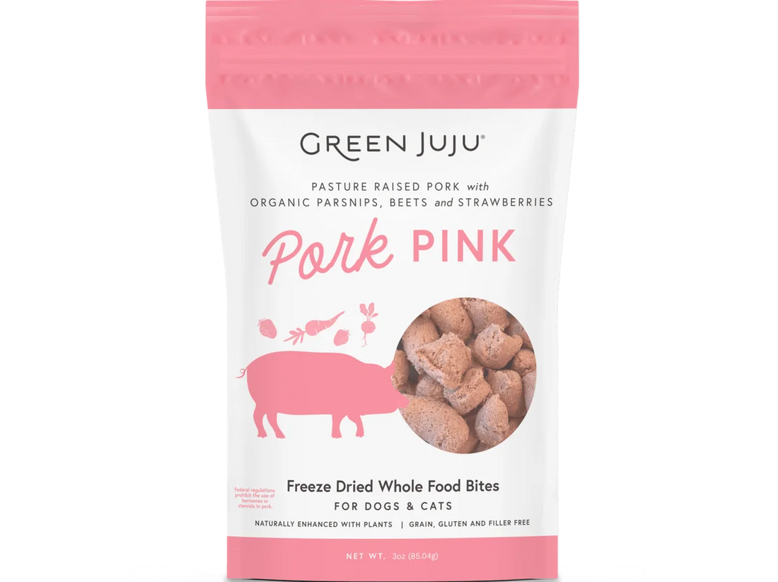 【Green Juju】Freeze Dried Whole Food Bites Pork Pink -  3oz / 85g