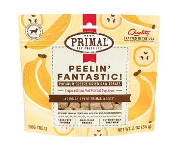 【PRIMAL】Dog - Freeze-Dried Treats - Peelin’ Fantastic - Chicken, Banana, Goat Milk