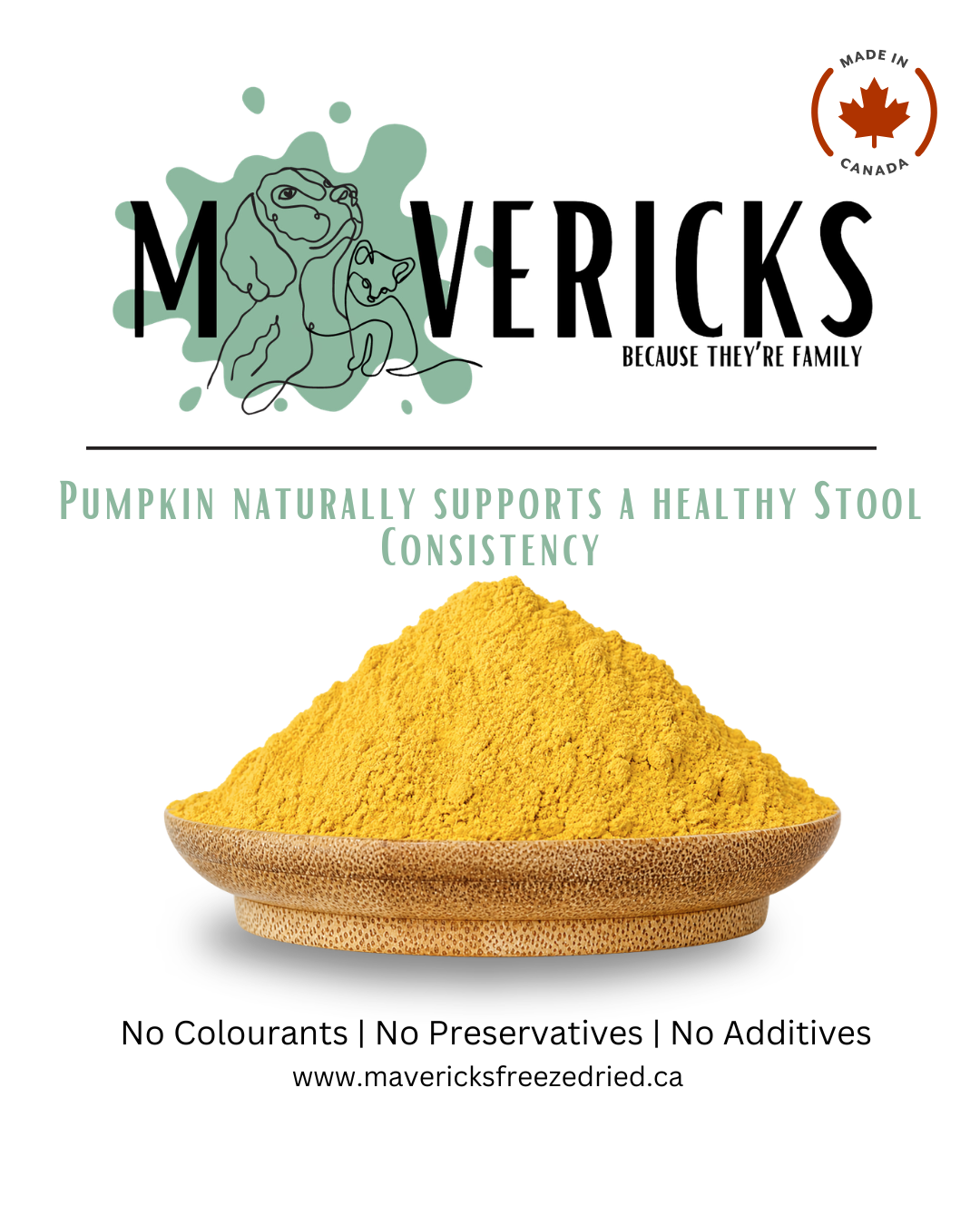 Freeze Dried Topper -  Pumpkin -  for Dogs & Cats