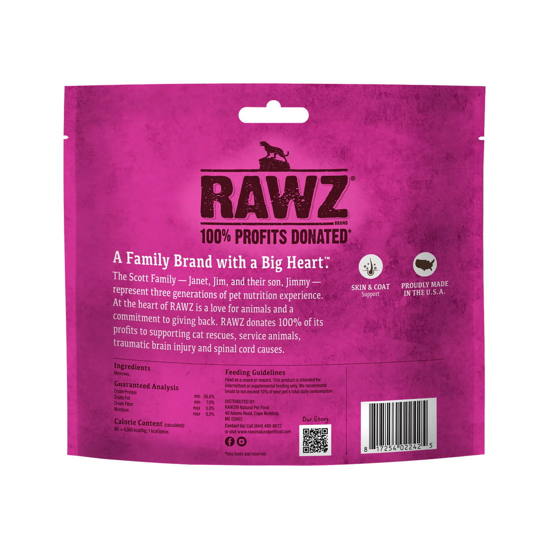 【Rawz】Raw Freeze Dried Minnows Cat Treats