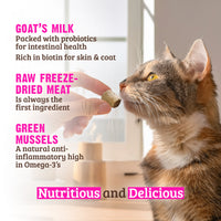 【Rawz】Raw Freeze Dried Wild Caught Salmon, Goat's Milk & Green Mussels Cat Treats