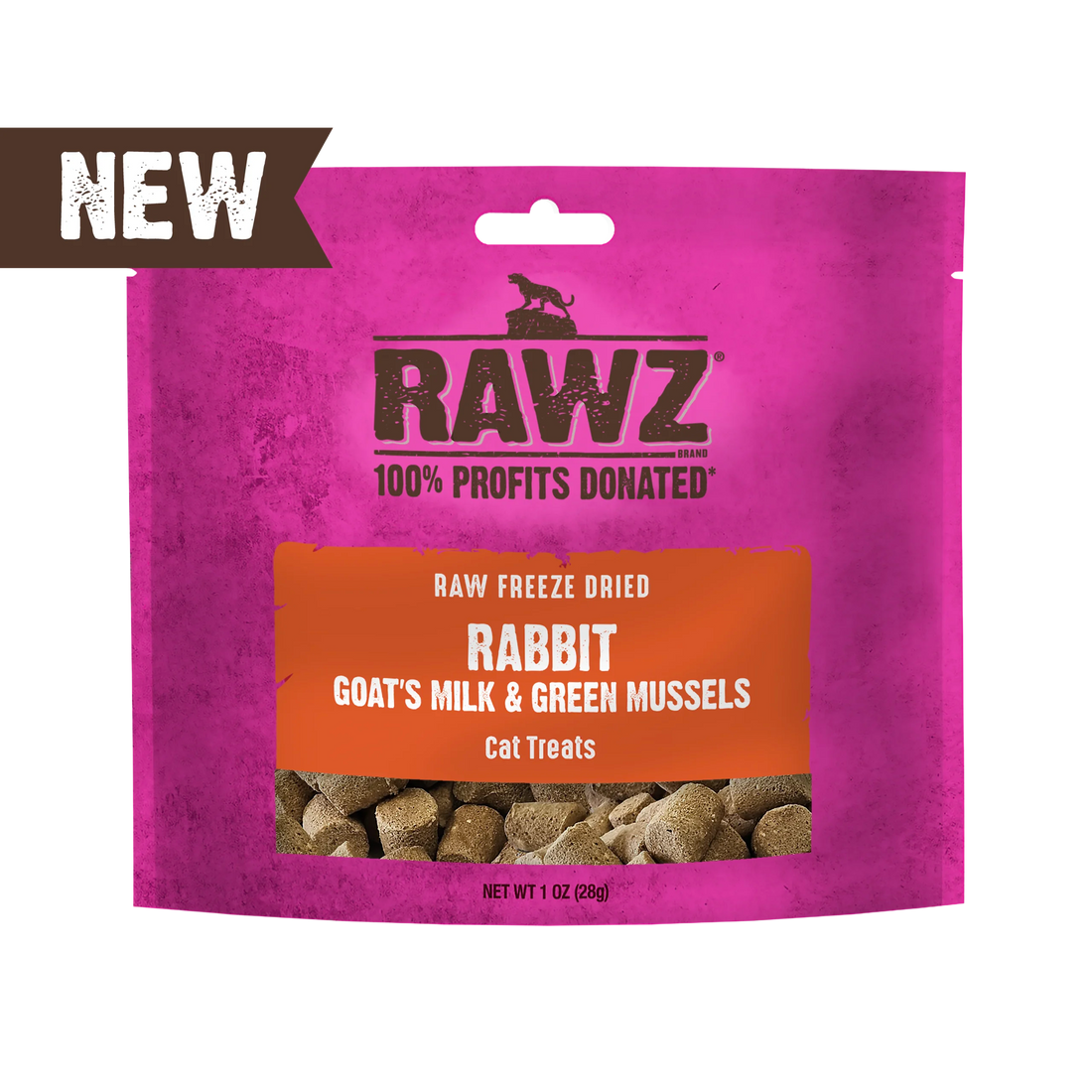 【Rawz】Raw Freeze Dried Rabbit, Goat's Milk & Green Mussels Cat Treats