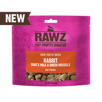 【Rawz】Raw Freeze Dried Rabbit, Goat's Milk & Green Mussels Cat Treats