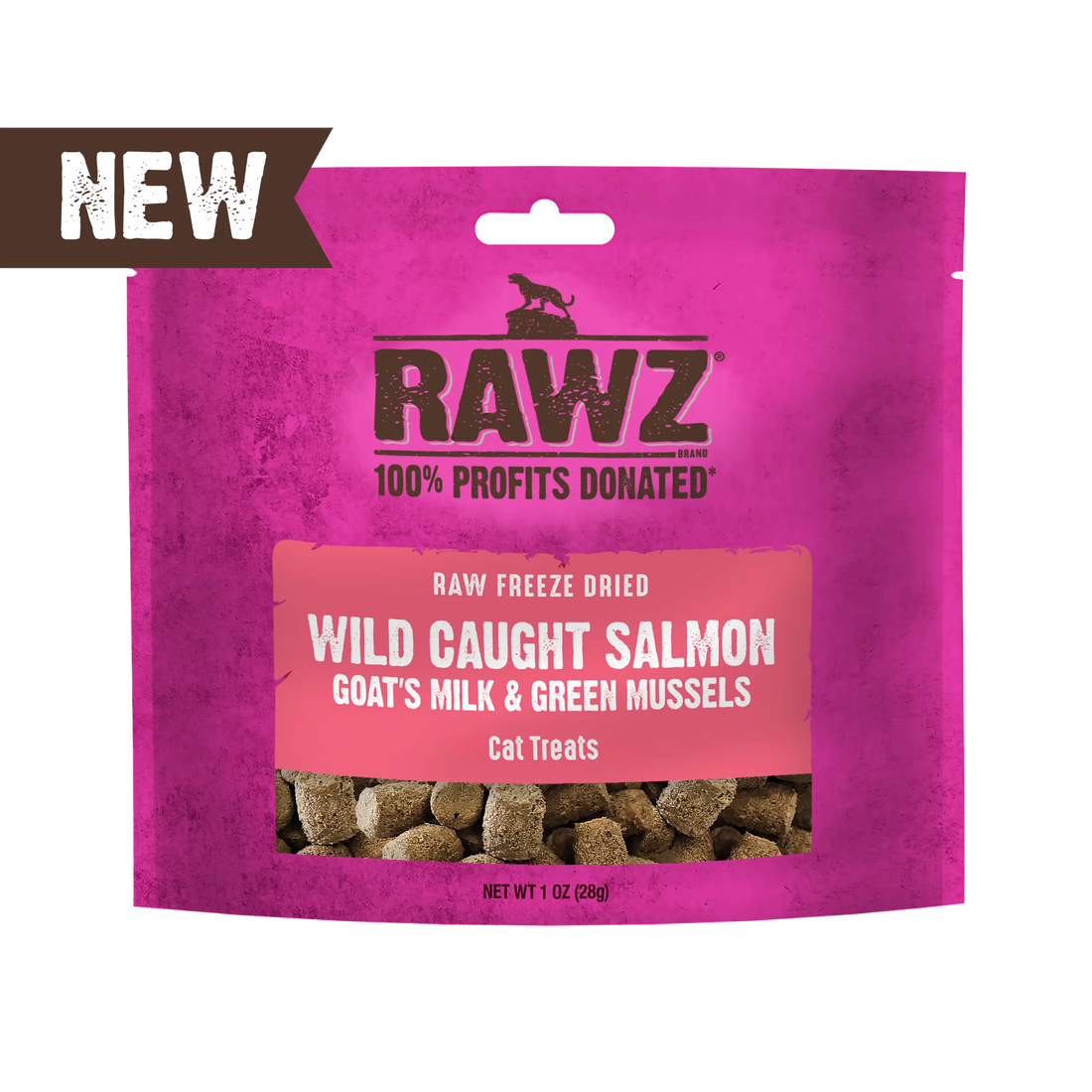 【Rawz】Raw Freeze Dried Wild Caught Salmon, Goat's Milk & Green Mussels Cat Treats