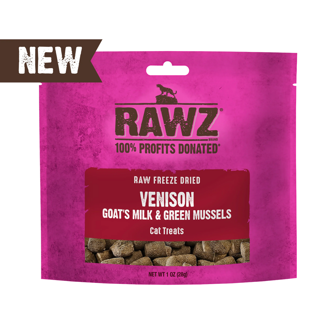 【Rawz】Raw Freeze Dried Venison, Goat's Milk & Green Mussels Cat Treats