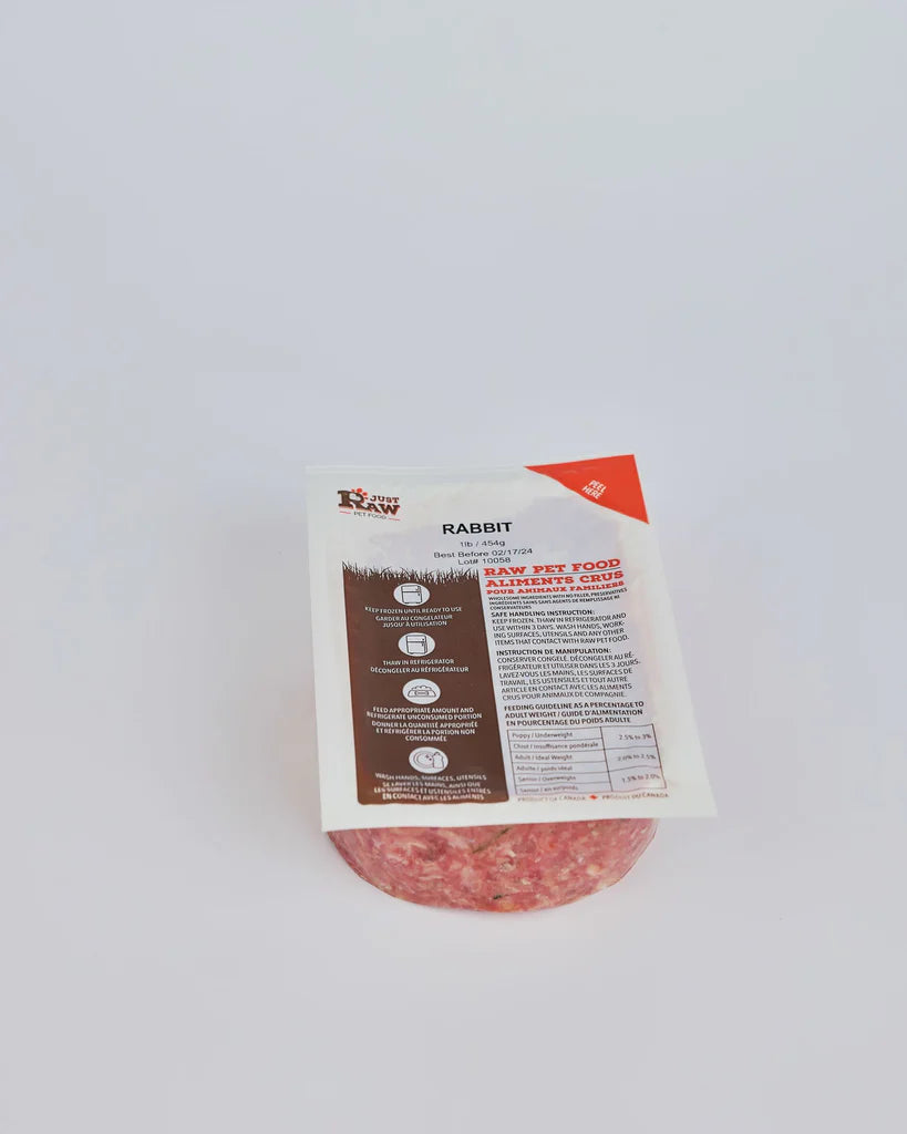 【Just Raw】Raw Cat & Dog Food - Rabbit - 0.5lb / 227g