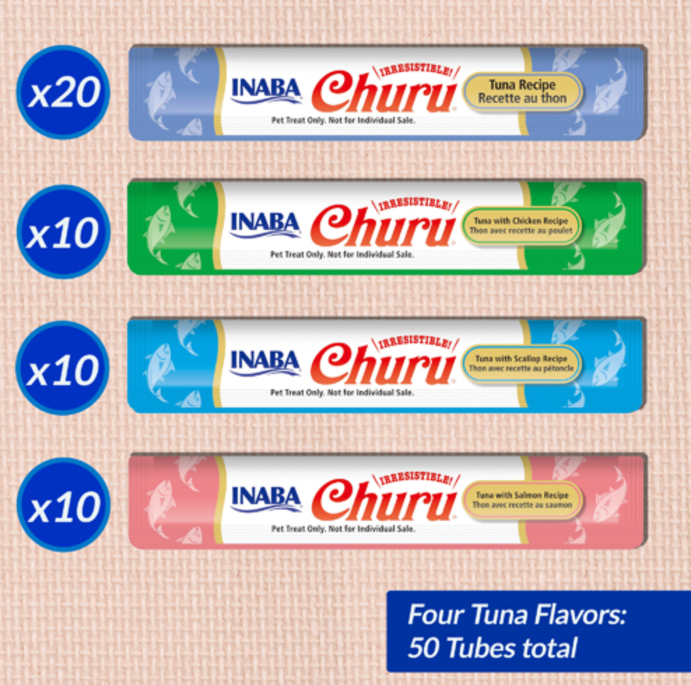 【INABA】Churu Tuna Variety 50 Tubes