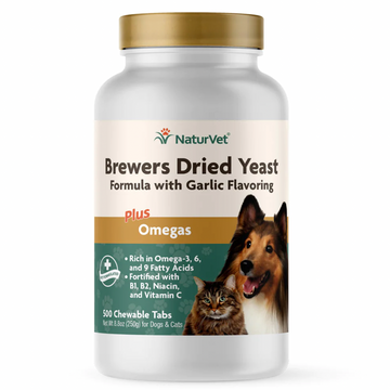 【NATURVET】Brewers Dried Yeast with Garlic Chewable Tablets (Plus Omegas)