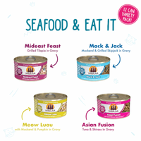 【WERUVA】Cat Can - Seafood & Eat It! Variety Pack 12ct