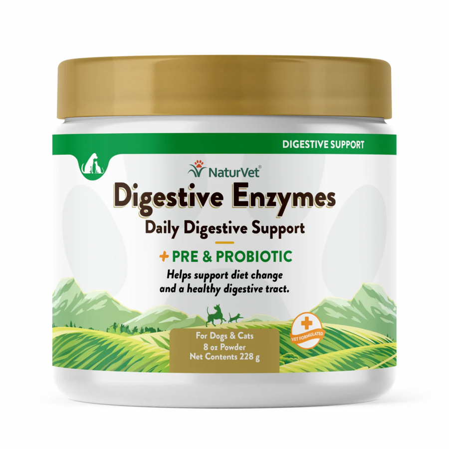 【NaturVet Digestive】Enzymes Prebiotic & Probiotic Powder 4 oz