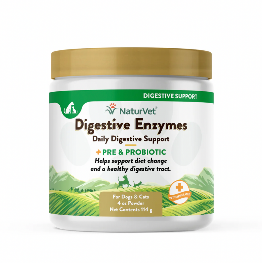 【NaturVet Digestive】Enzymes Prebiotic & Probiotic Powder 4 oz