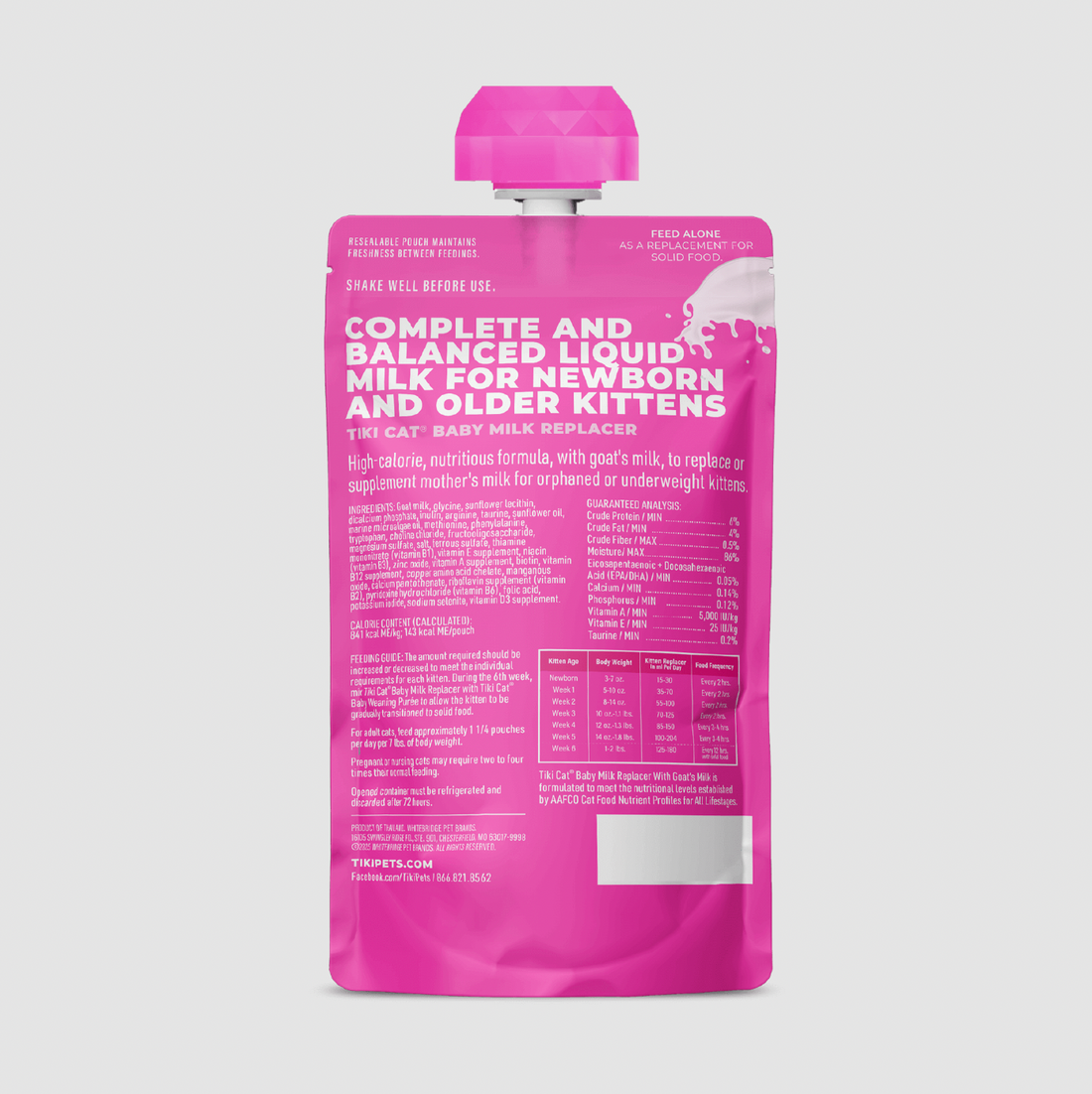 【Tiki Cat】 Baby™ Milk Replacer with Goat's Milk 6oz