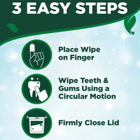 【Vet's Best】Dental Care Finger Wipes for Dogs & Cats - 50 Wipes