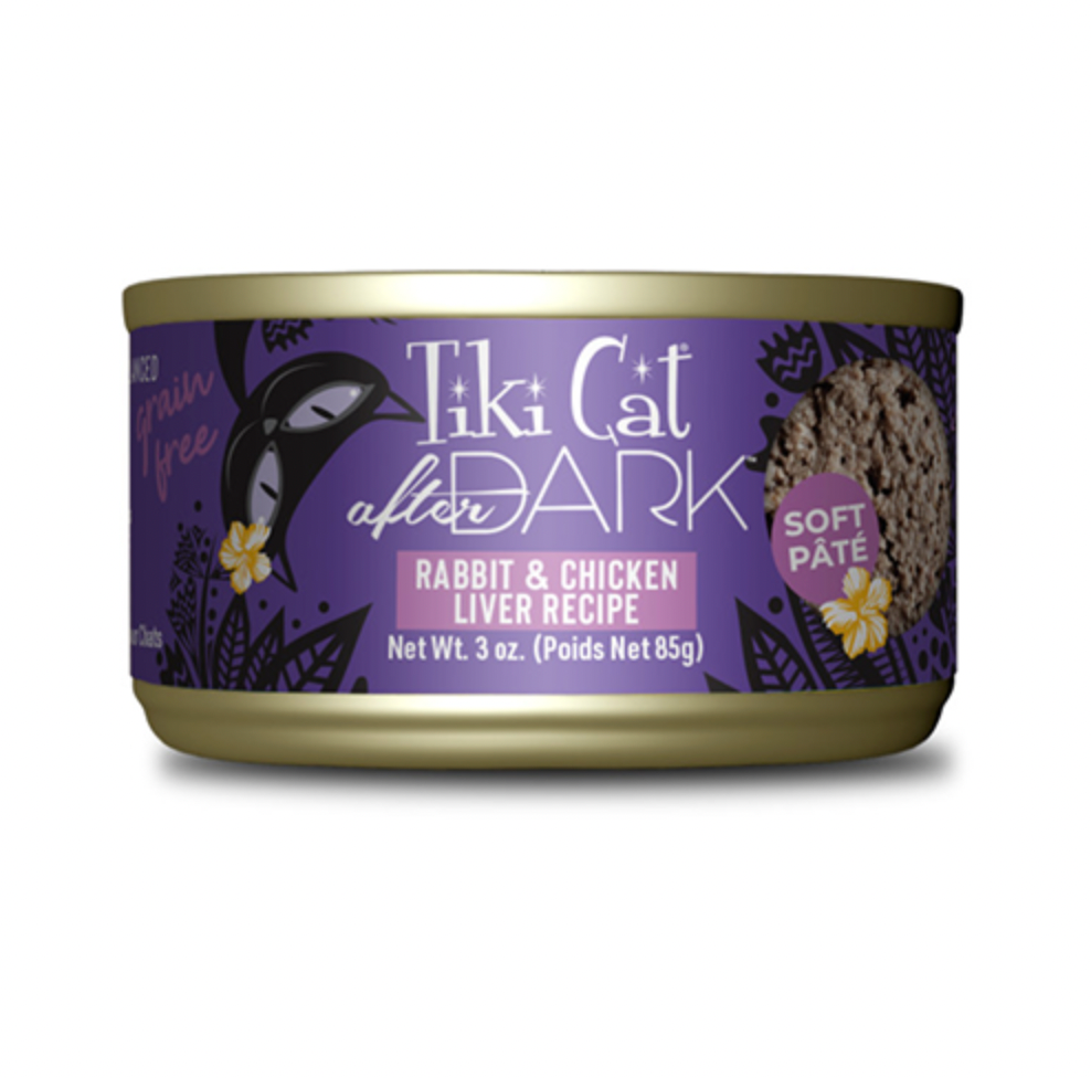 【Tiki Cat】Canned Cat Food - After Dark - Soft Pâté- Rabbit & Chicken Liver recipe