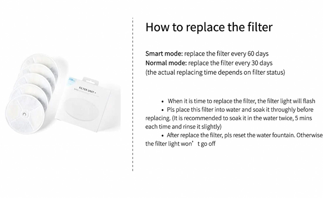 【PETKIT】Water Fountain Filter Replacement (5 pcs)