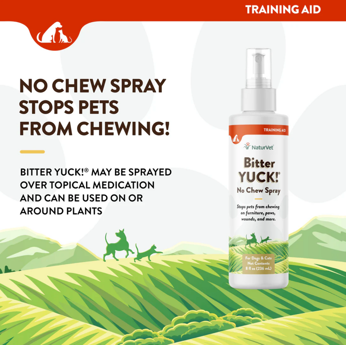 【NATURVET】Bitter Yuck! No Chew Spray for Dogs - 16 fl.oz