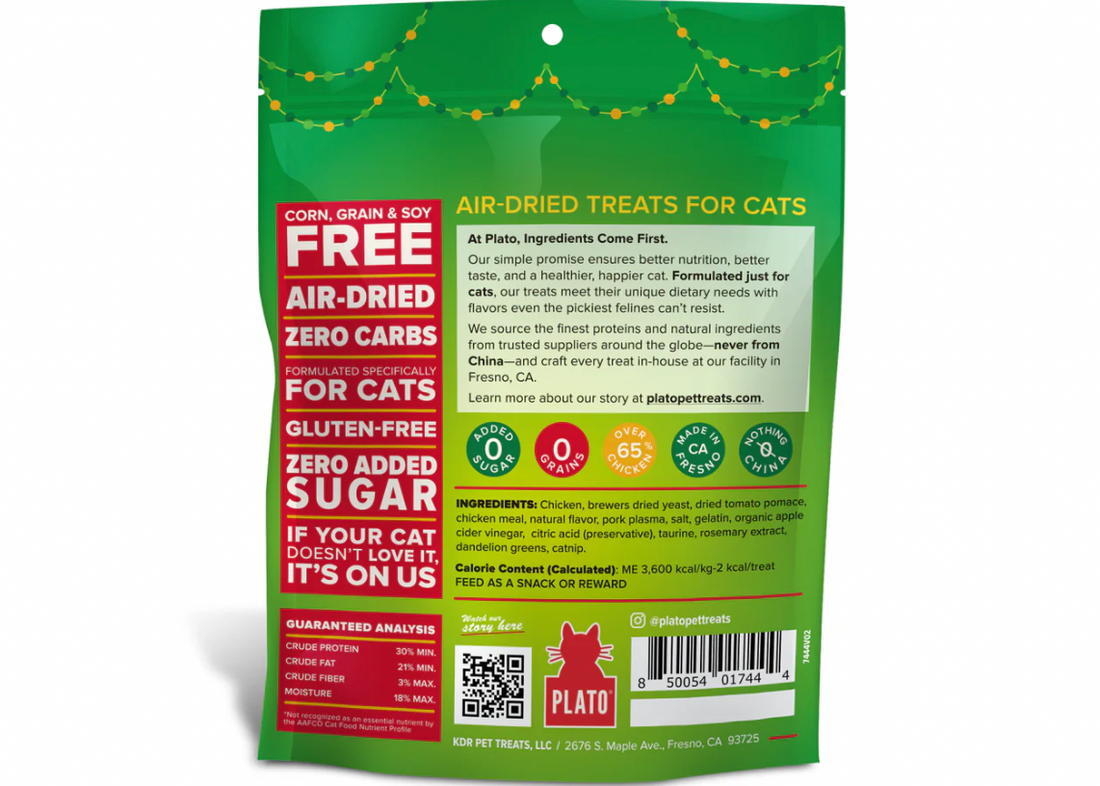 【Plato Pet Treats】Paws & Claws Cat Treats - 2 Pack
