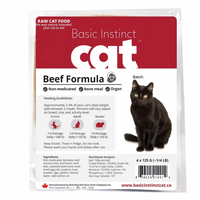 【RED DOG BLUE KAT】Frozen Cat Food - Basic Instincts™ Non-Medicated Beef Formula