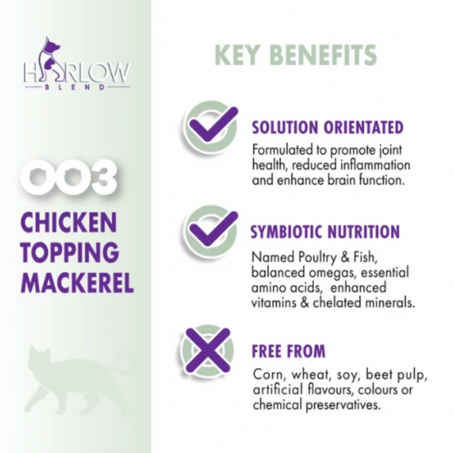 【Harlow Blend】Cat Can - 003 Chicken Topping Mackerel 80g